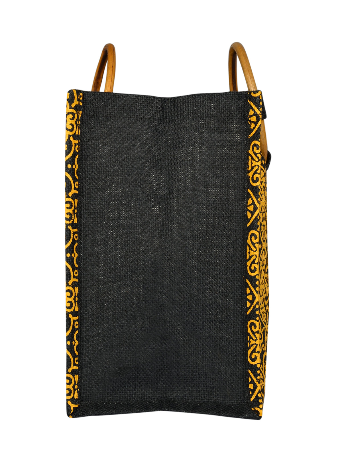 Jute Cottage Mughal Print Lunch Bag Cane Handle