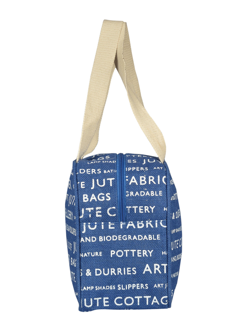 Jute Cottage Tape Handle Lunch Zipper (Jute Cottage Printed)