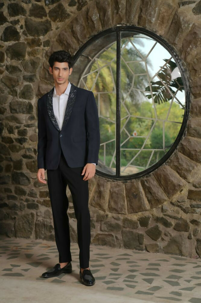 Navy Blue Tailored Co-Ord Set by Hilo Design