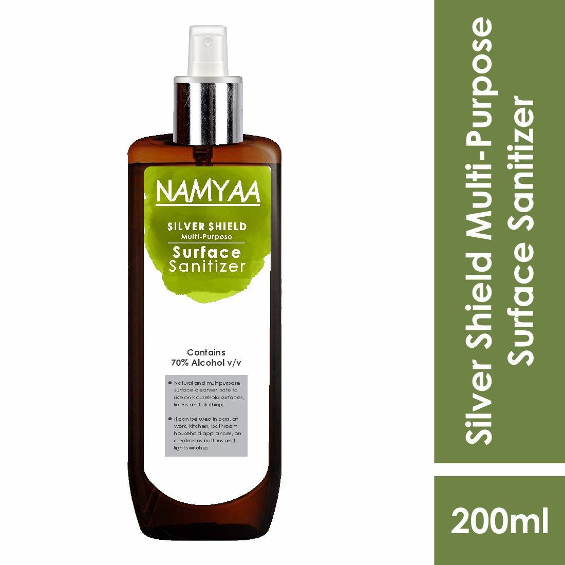 Namyaa Silver Shield Surface Sanitizer - 200 ml
