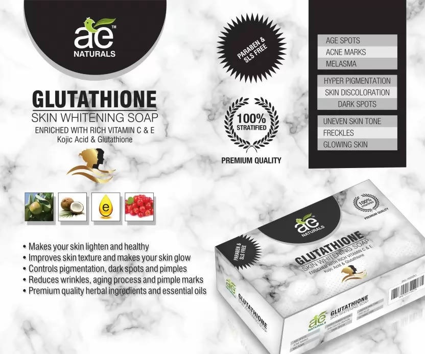 AE Naturals Glutathione Radiance Soap for Refreshing & Clean Skin - 135g