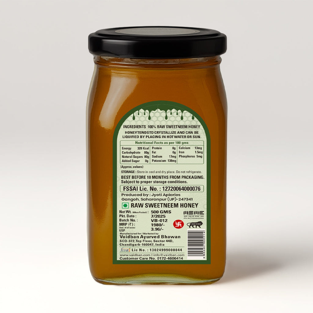 Vaidban Raw Sweet Neem Honey - 500 gms