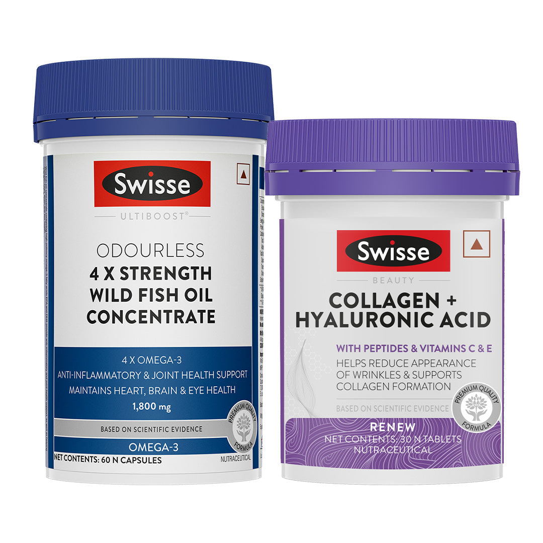 Swisse 4X Fish Oil Omega 3 & Swisse Collagen+ Combo