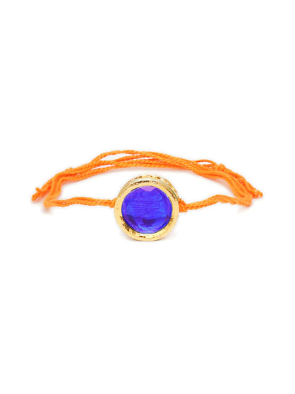 Designer kundan Rakhi - Ruby Raang