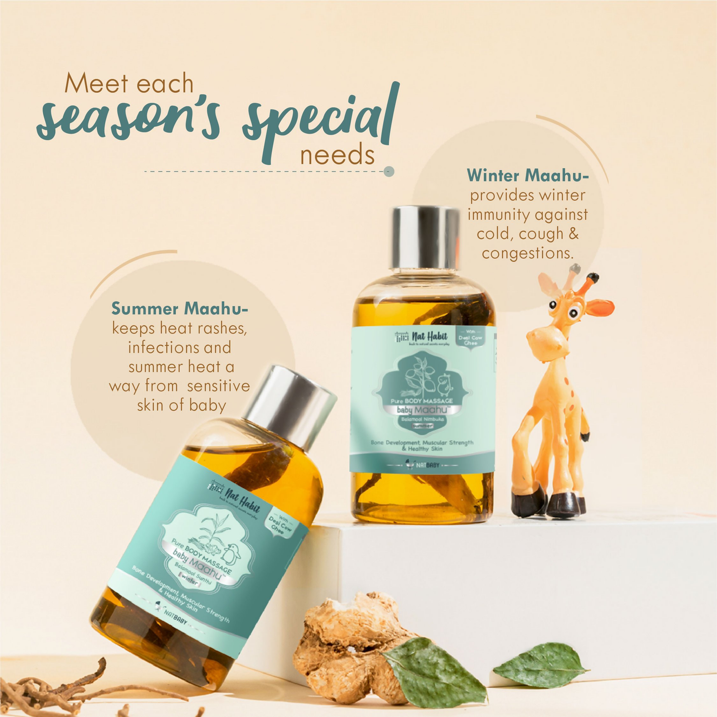 Nat Habit Balamool Nimbuka Pure Baby Maahu Baby Massage Oil