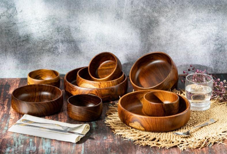 Baro Small Wooden Bowls | Multiple Sets