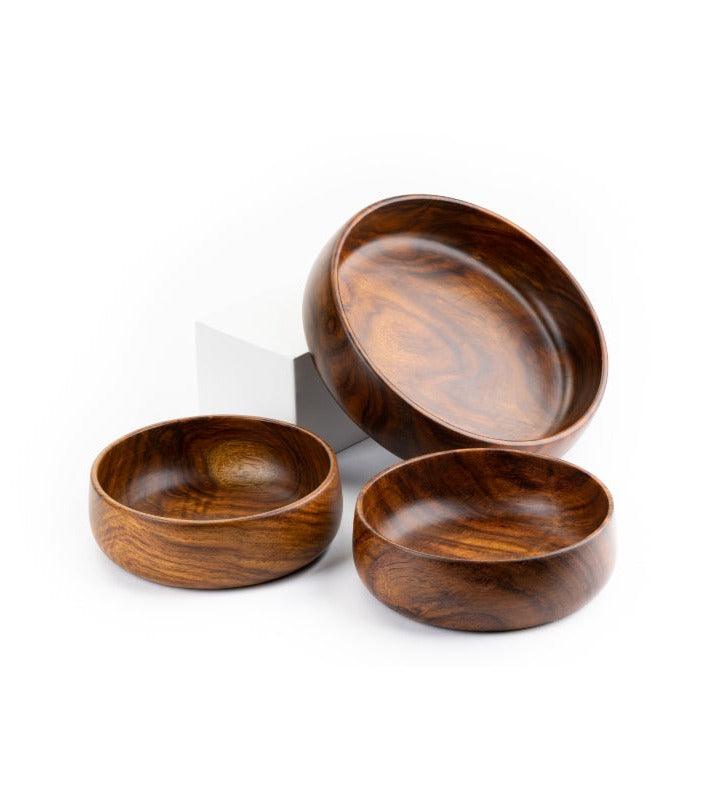 Baro Large & Small Wooden Bowls Combo | Multiple Sets