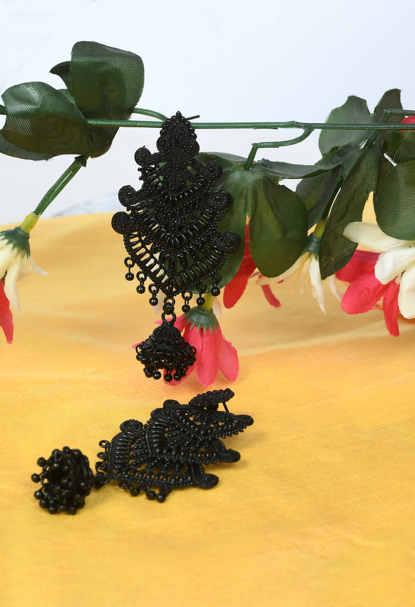 Mominos Fashion Johar Kamal Latest Design Black Color Earrings