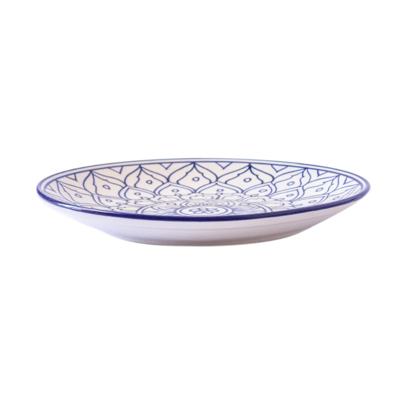 Bernise Ceramic Glossy Handcrafted Quarter Plates |Set Of 4