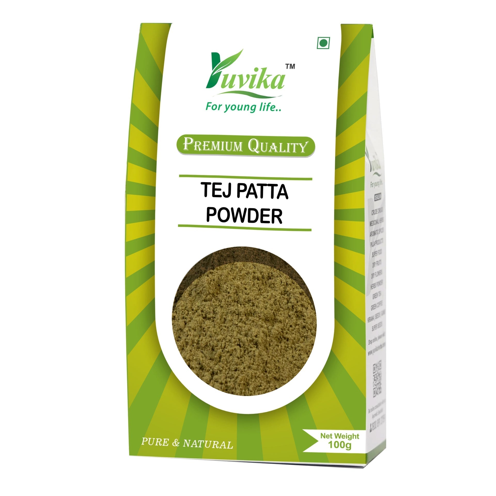 Yuvika Tej Patta Powder - Cinnamomum Tamala - Bay Leaves Powder - 100 gms