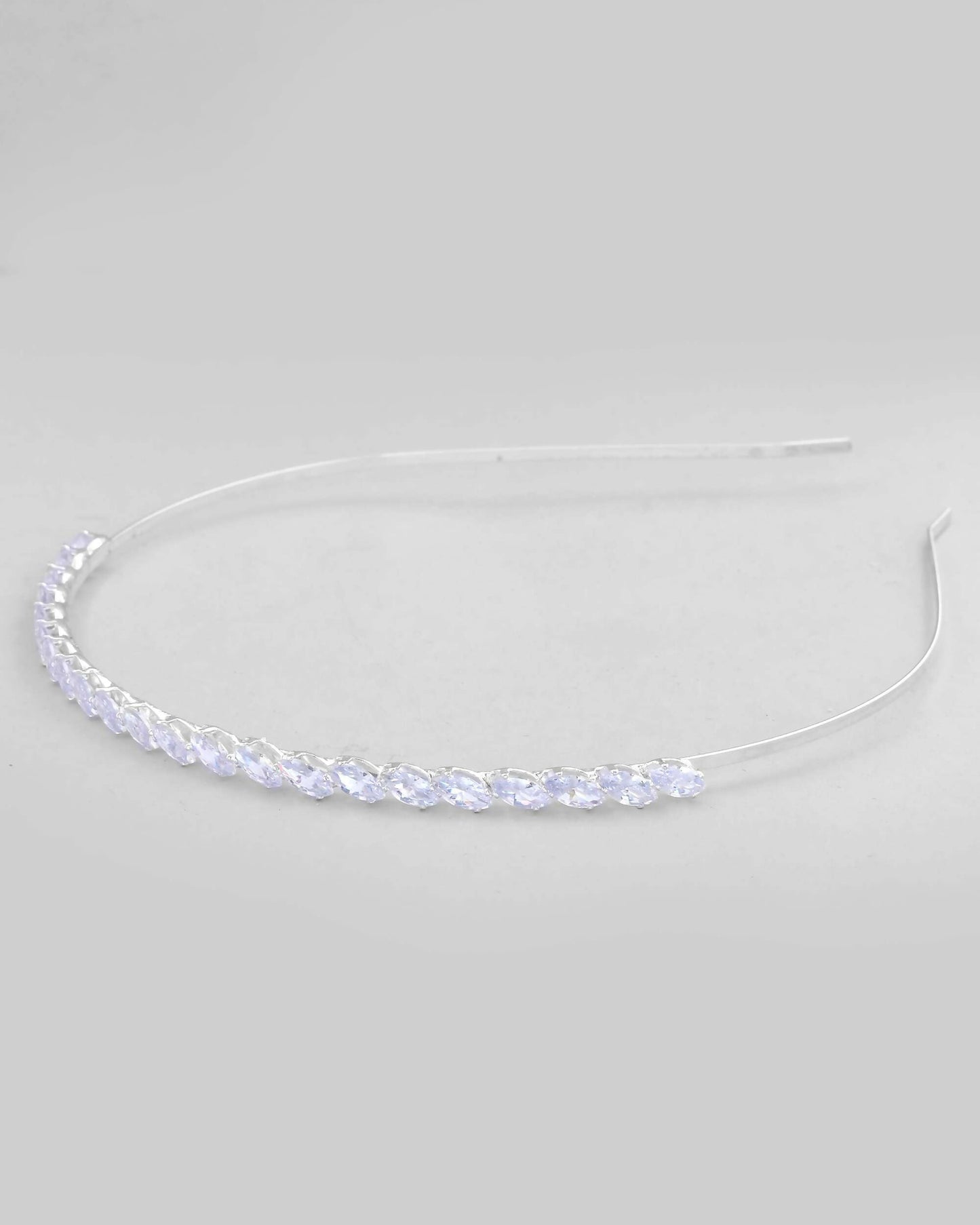 VOJ Silver Plated AD Studded Hairband