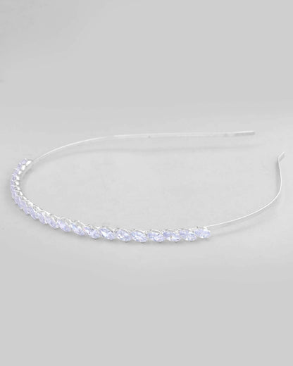 VOJ Silver Plated AD Studded Hairband