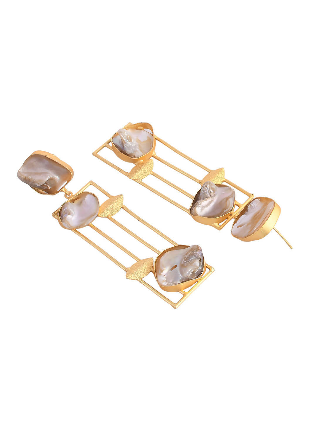 VOJ Women Gold Color stainless steel Earrings