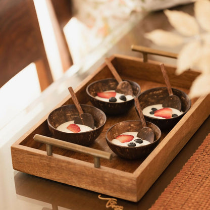 Thenga Artisan Mini Coconut Shell Bowl with Spoon