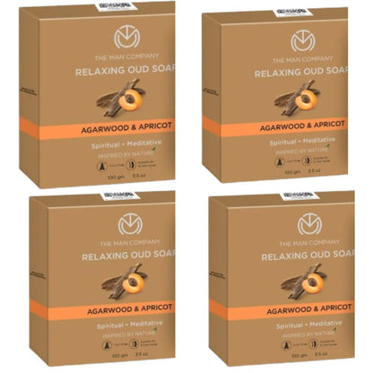 The Man Company Relaxing Oud Soap - Agarwood & Apricot