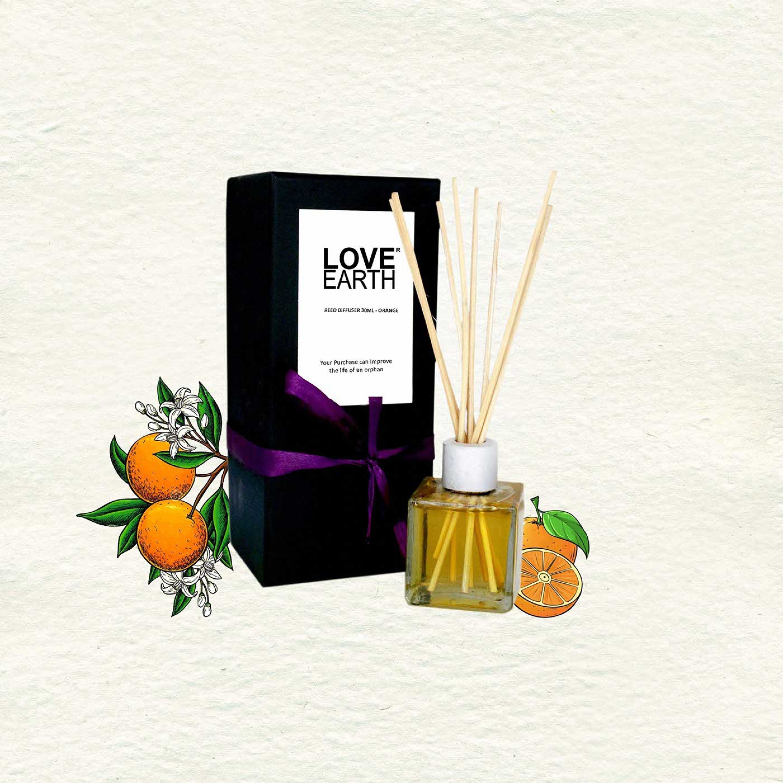 Love Earth Reed Diffuser - Orange - 30 ml