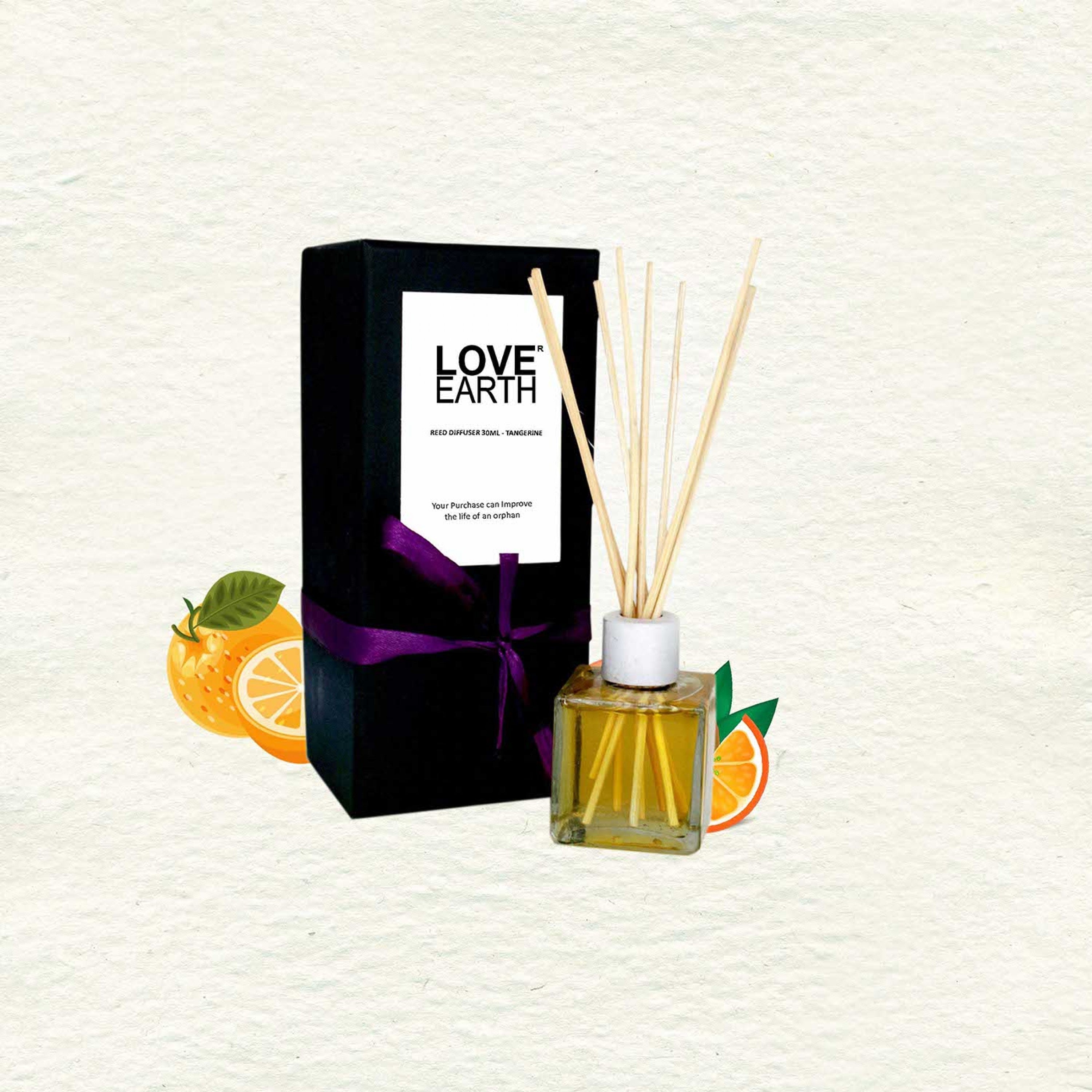 Love Earth Reed Diffuser - Tangerine - 30 ml