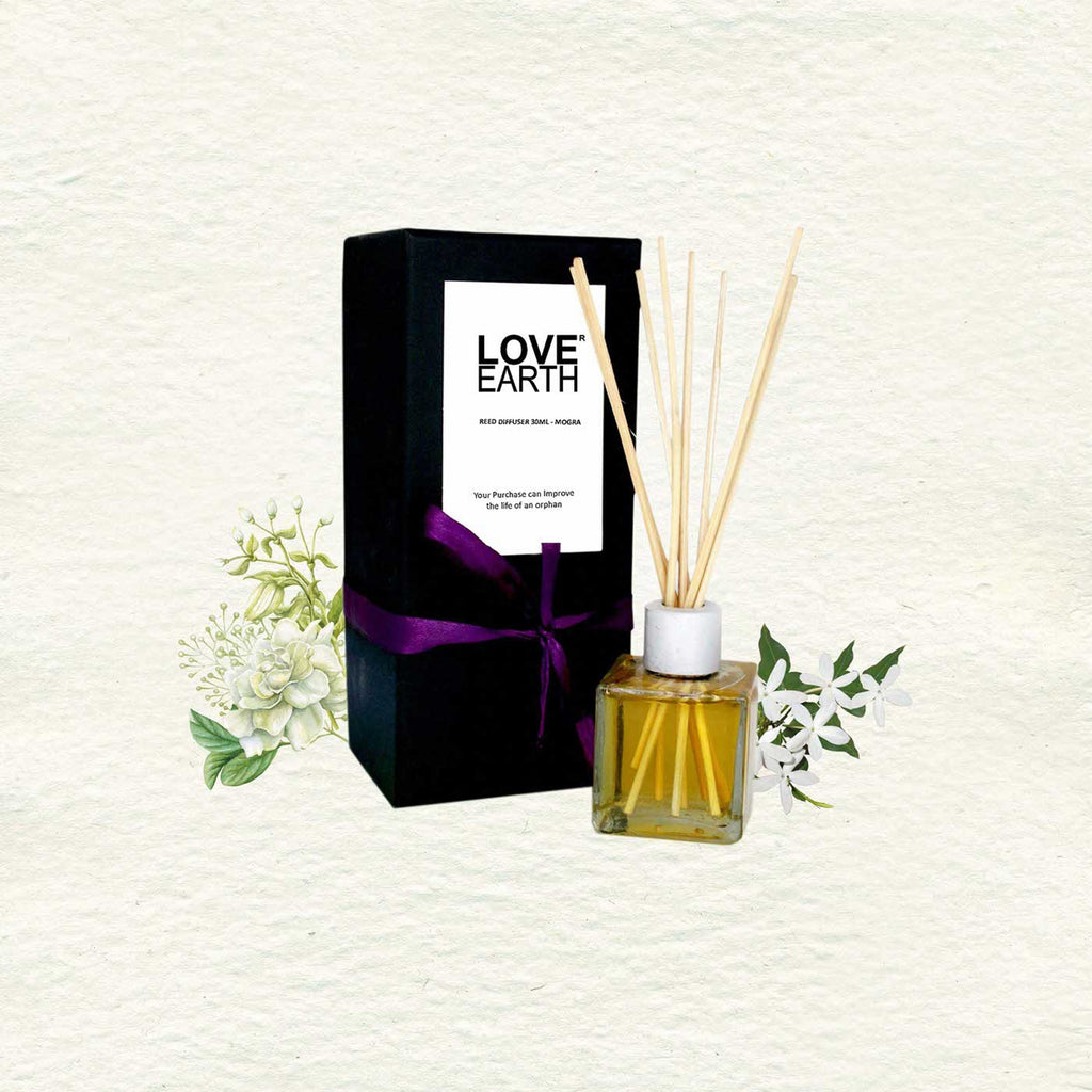 Love Earth Reed Diffuser- Mogra - 30 ml
