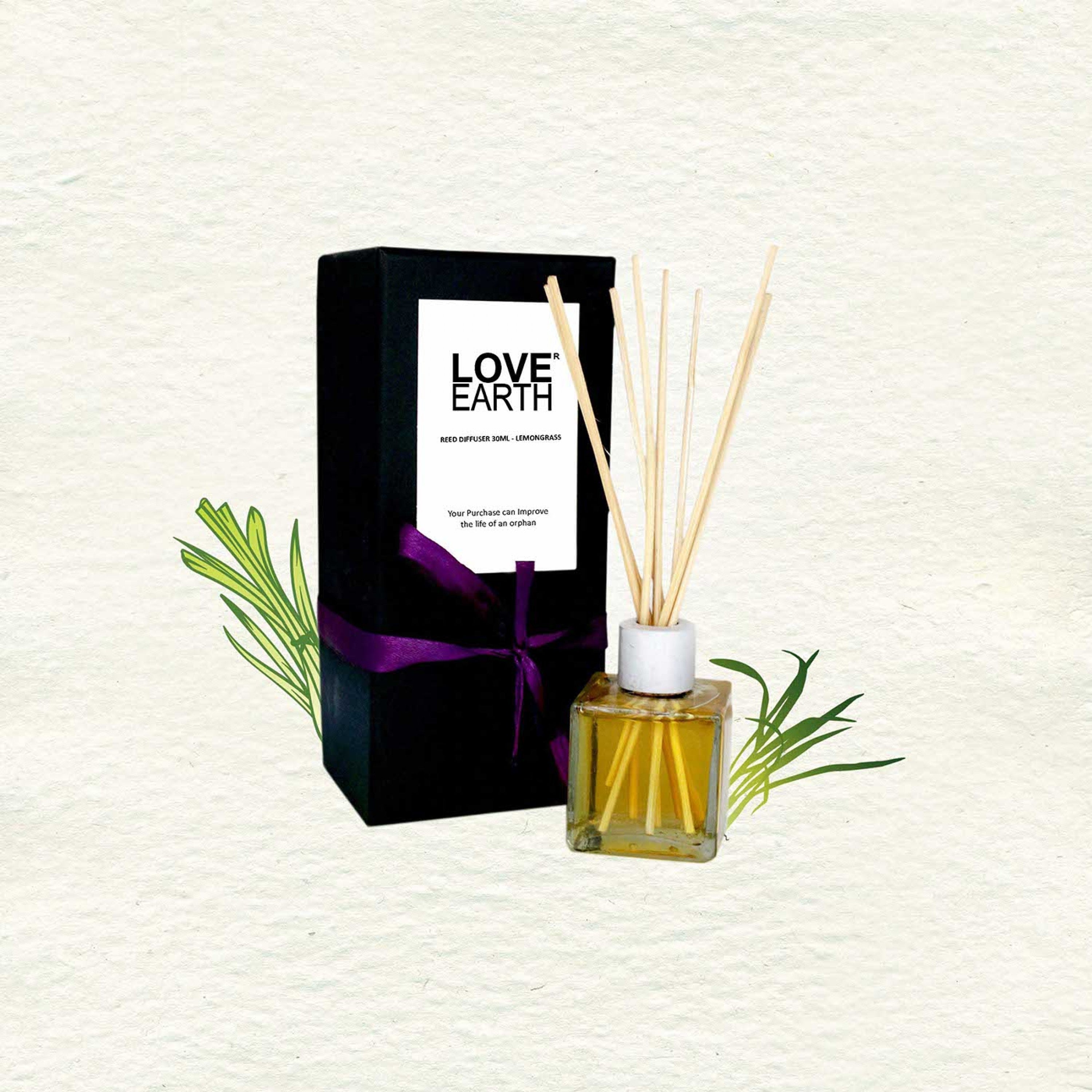 Love Earth Reed Diffuser- Lemongrass - 30 ml