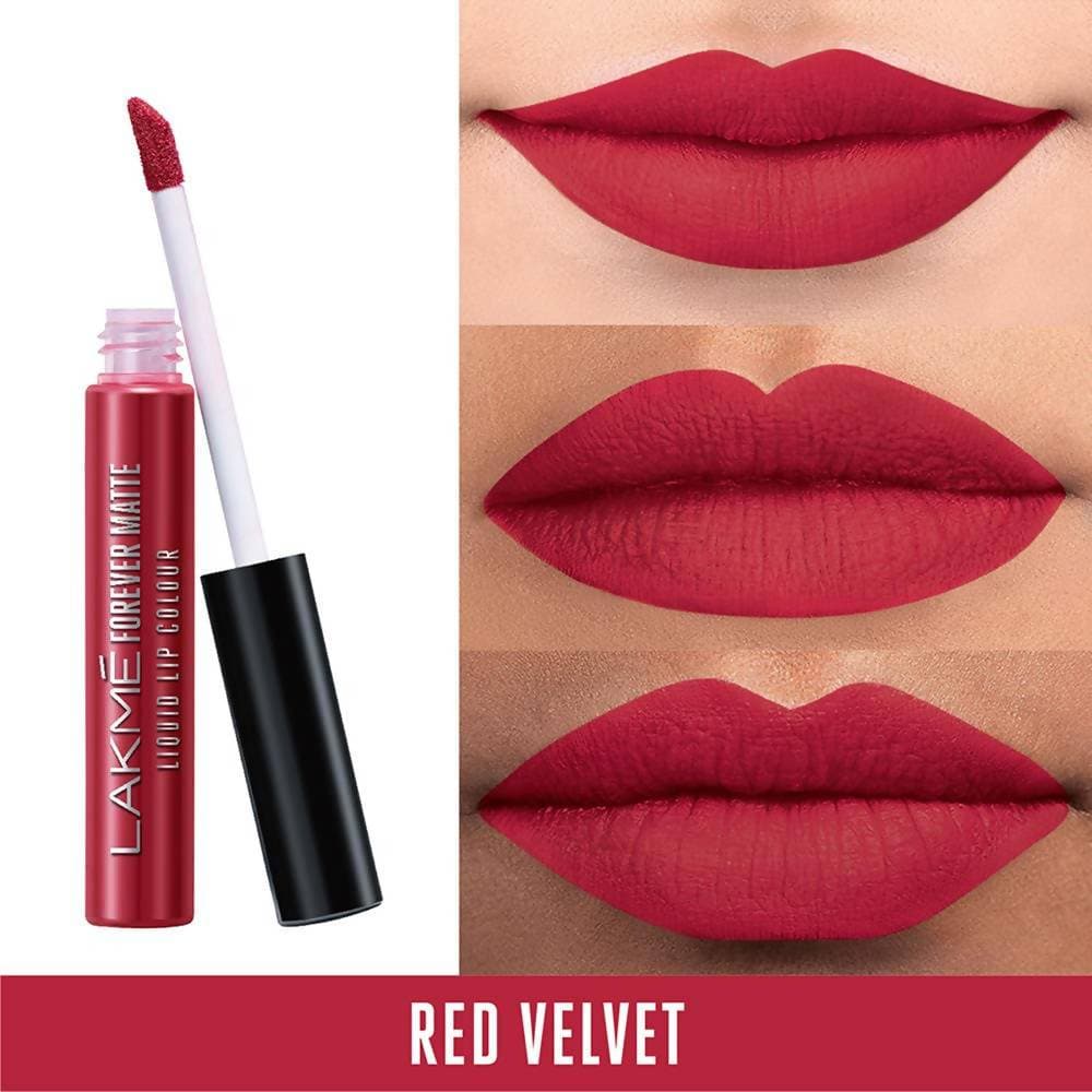 Lakme Forever Matte Liquid Lip Colour Red Velvet - 5.6 ml