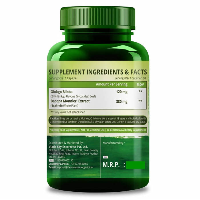 Himalayan Organics Ginkgo Biloba - 60 tabs