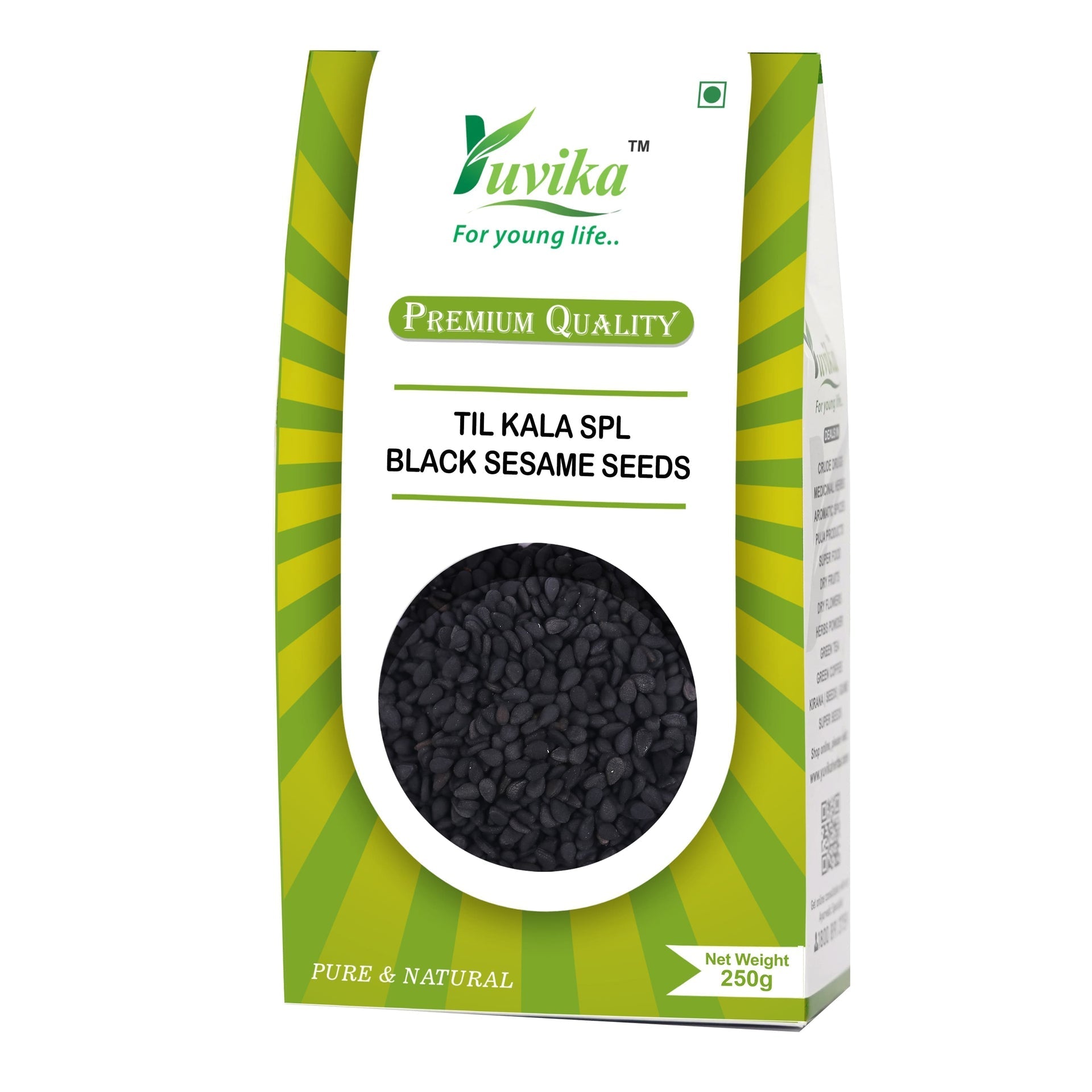 Yuvika Til Kala Spl (Edible Seeds) - Sesamum indicum - Black Sesame Seeds - 250gms