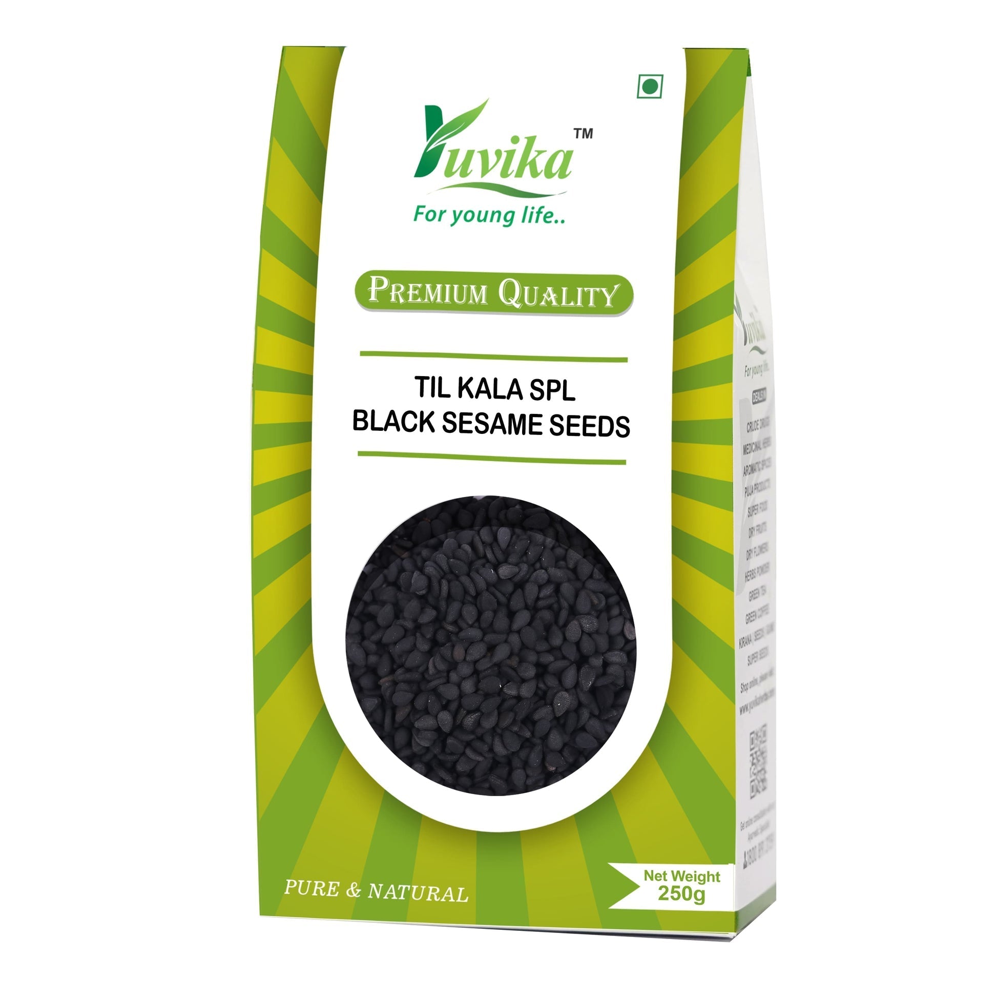 Yuvika Til Kala Spl (Edible Seeds) - Sesamum indicum - Black Sesame Seeds - 250gms