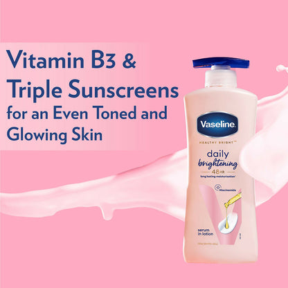 Vaseline Healthy Bright Daily Brightening Body Lotion & Gluta-Hya Overnight Radiance Serum-In-Lotion Combo
