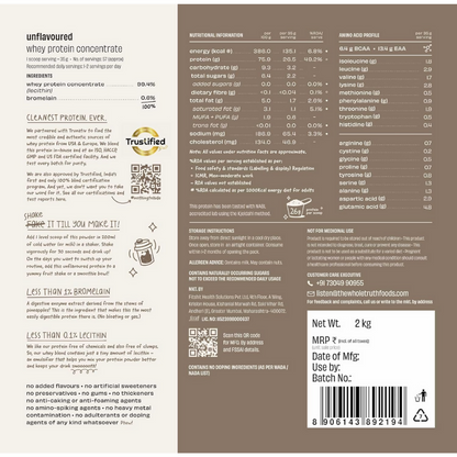 The Whole Truth Whey Protein Concentrate Unflavoured