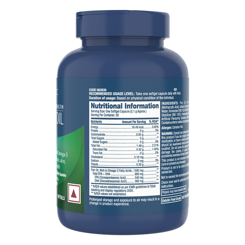 GNC Fish Oil Omega3 Capsules