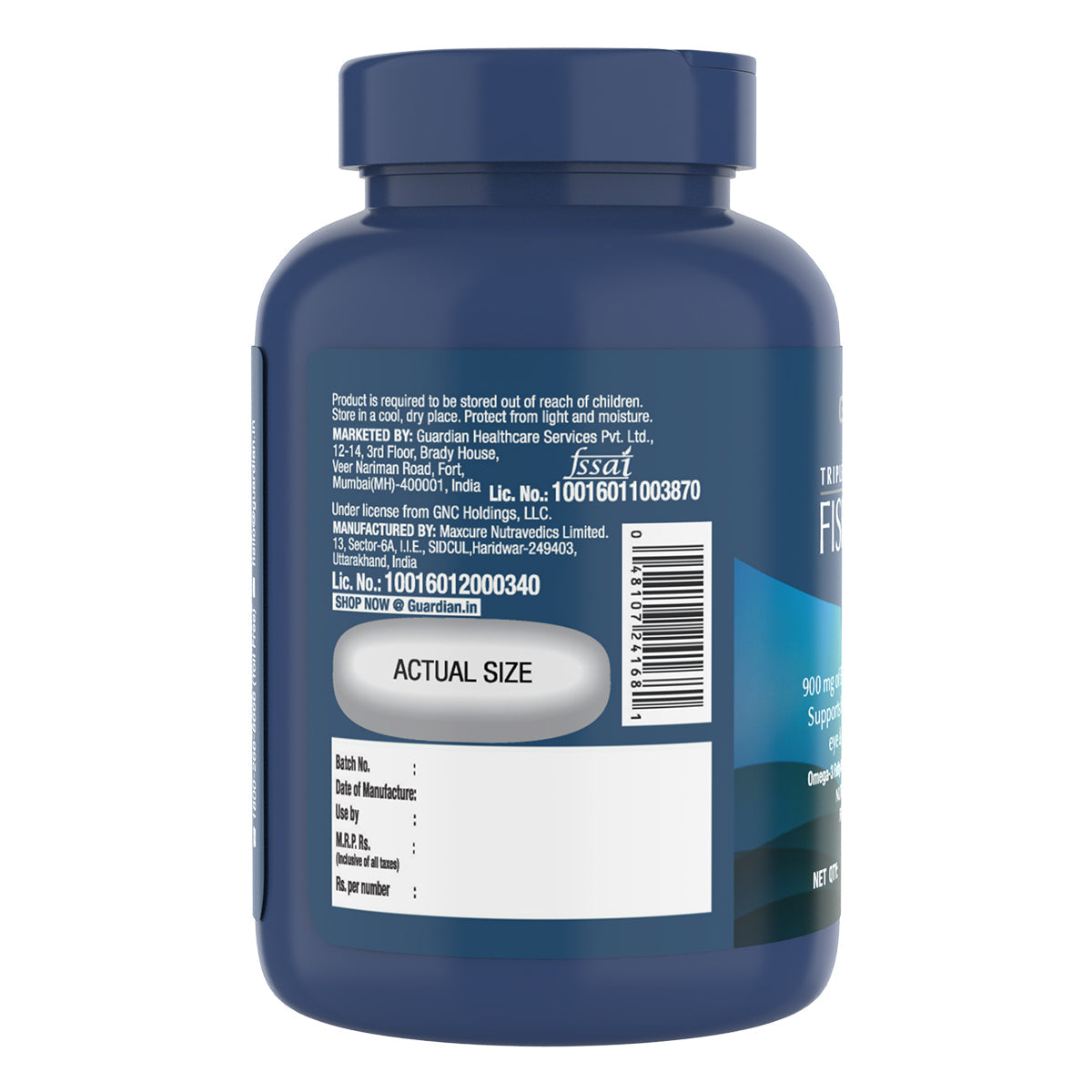 GNC Fish Oil Omega3 Capsules
