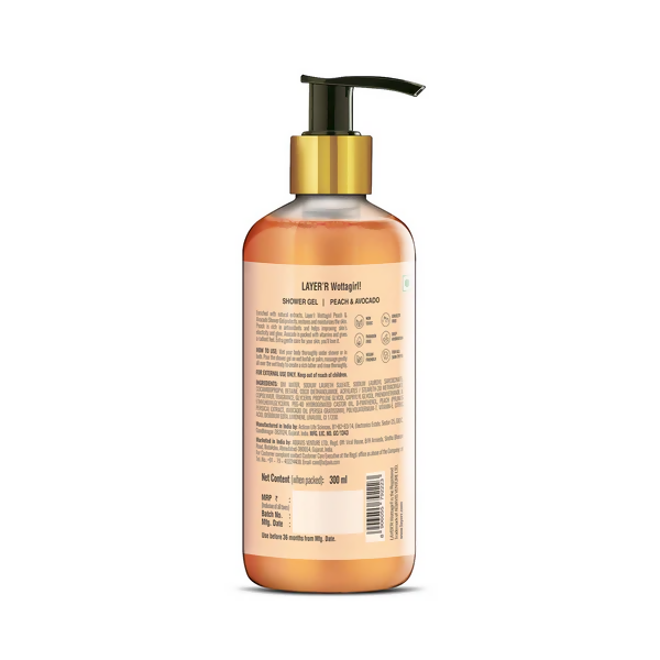 Layerr Wottagirl Peach & Avocado Shower Gel