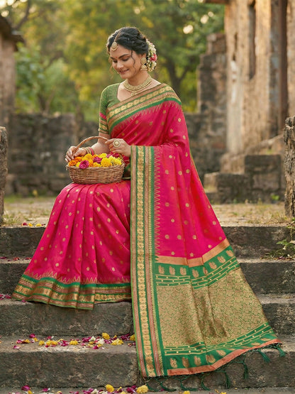 Shree Shyam Fashion Pink Soft Silk Saree
