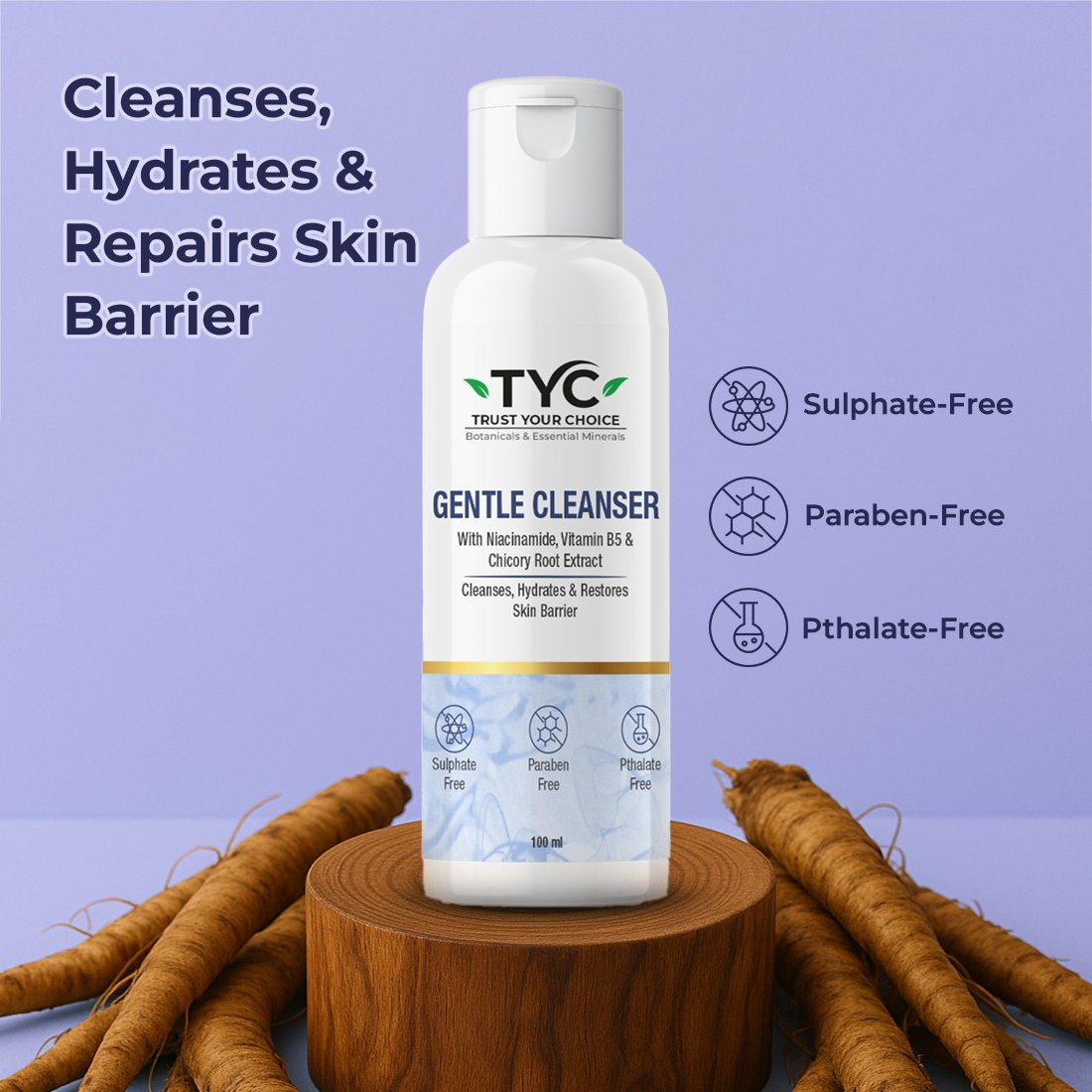TYC Gentle Cleanser With Niacinamide, Vitamin B5 & Chicory Root Extract