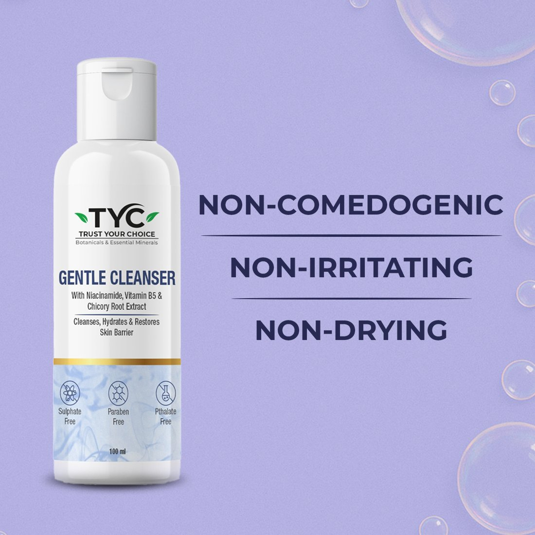 TYC Gentle Cleanser With Niacinamide, Vitamin B5 & Chicory Root Extract