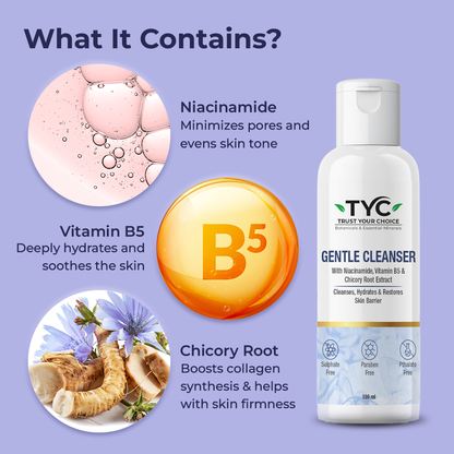 TYC Gentle Cleanser With Niacinamide, Vitamin B5 & Chicory Root Extract