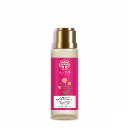 Forest Essentials Travel Size Silkening Shower Wash Indian Rose Absolute