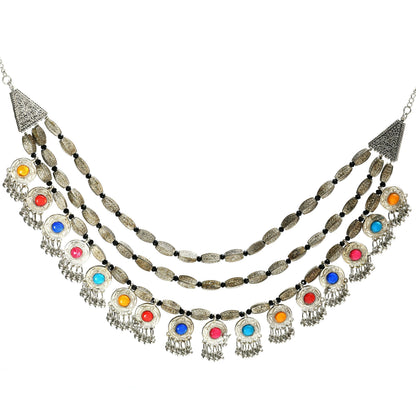 Mominos Fashion Johar Kamal Handicraft Finish Kundan Work Long Necklace For Women (Multi)