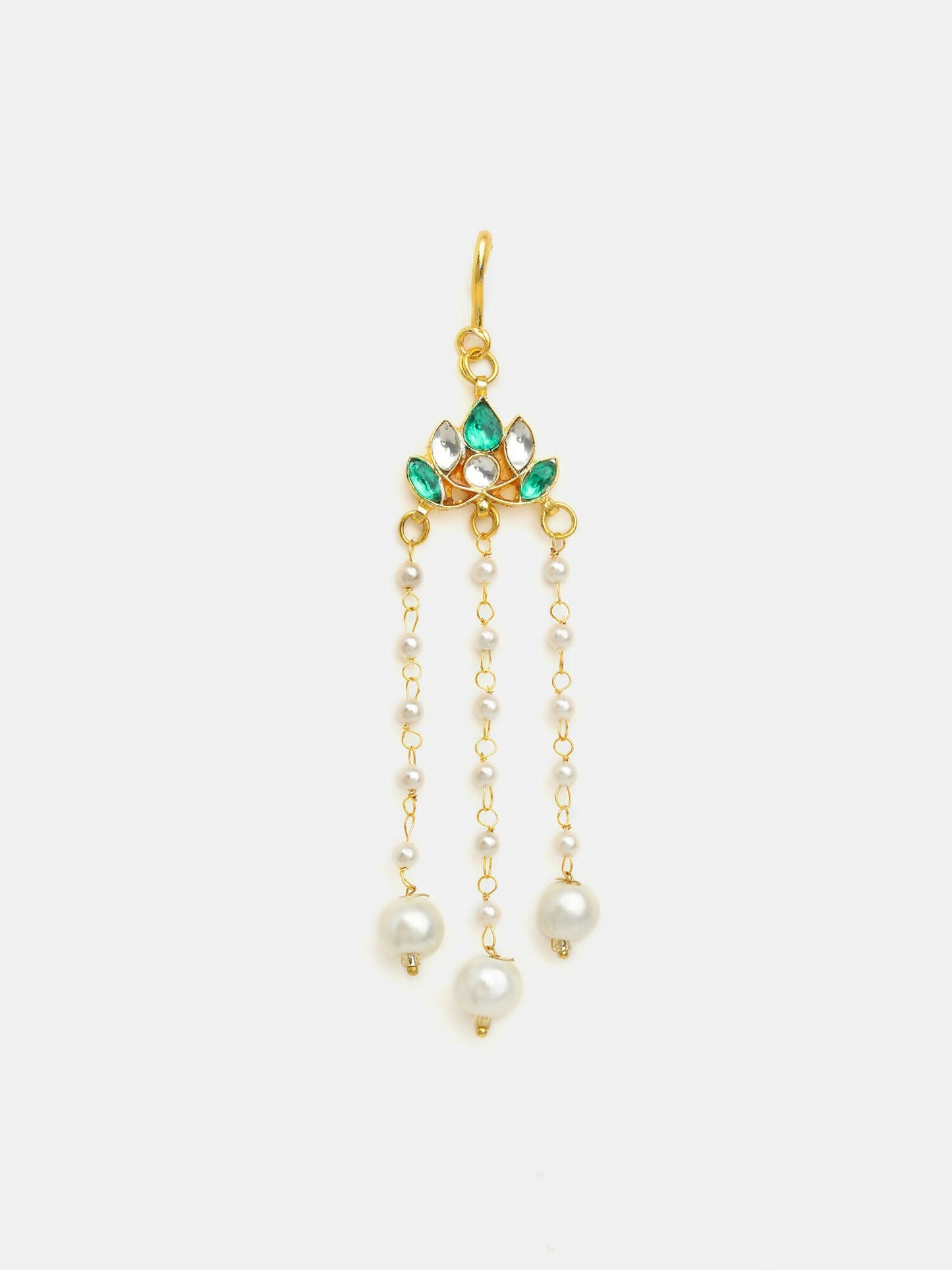 Ruby Raang Lotus Drop Hanging Hair Pin