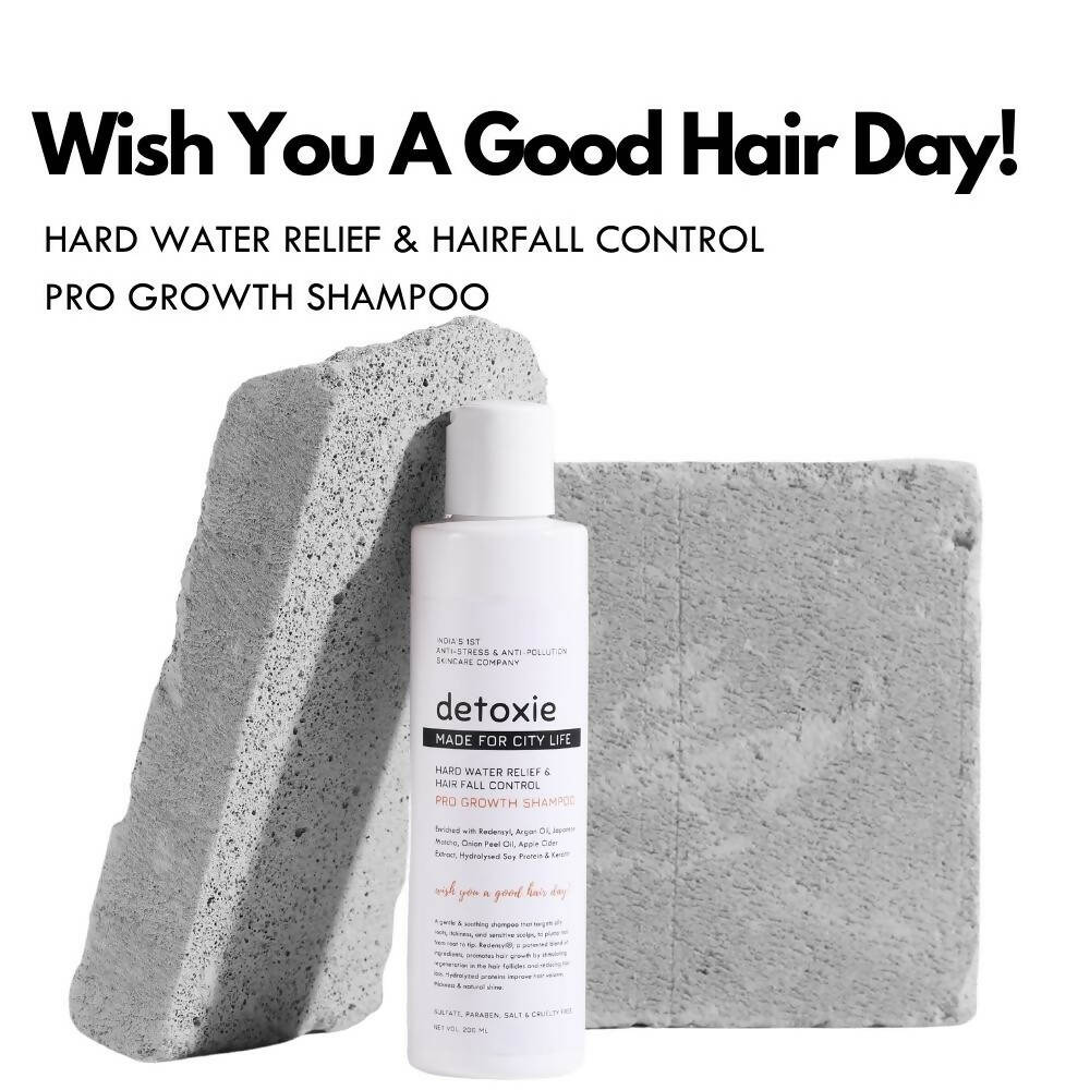 Detoxie Hard Water Relief & Hair Fall Control Pro Growth Shampoo - 200 ml