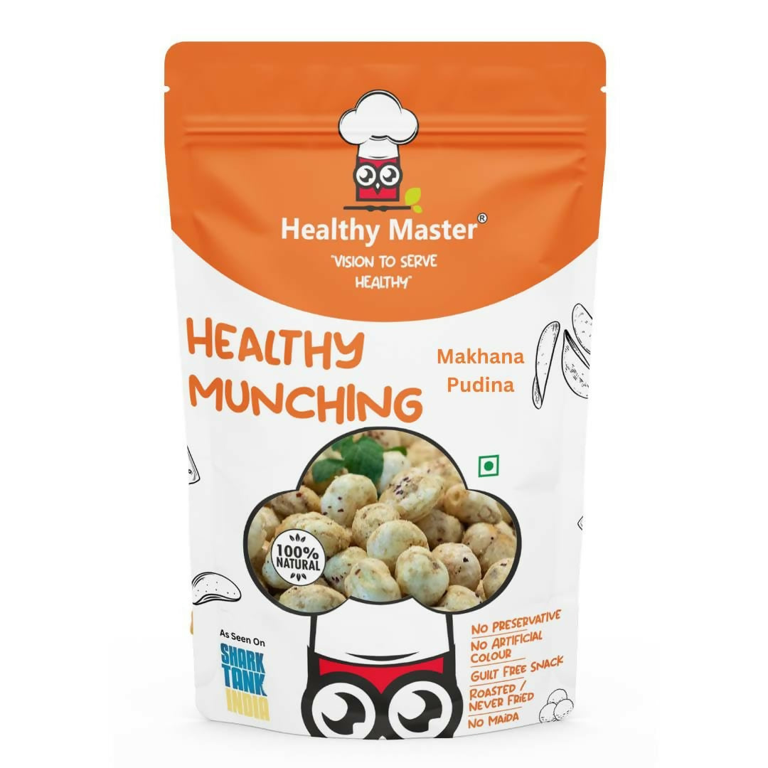 Healthy Master Crispy Makhana – Mint (Pudina) Flavour Roasted Fox Nuts Snack