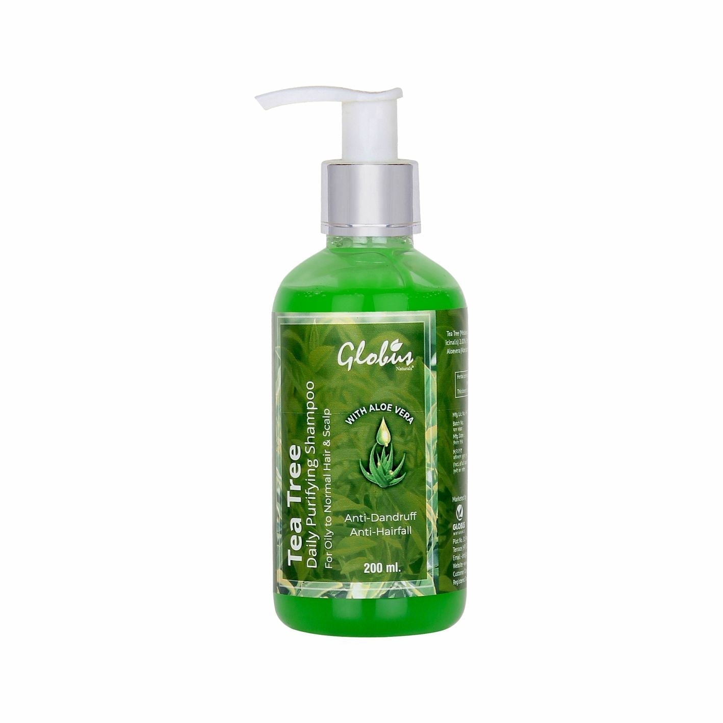 Globus Naturals Daily Purifying Tea Tree Shampoo with Aloe Vera - 200 ml