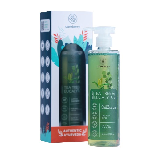 Careberry Organic Tea Tree Eucalyptus Oil Shower Gel