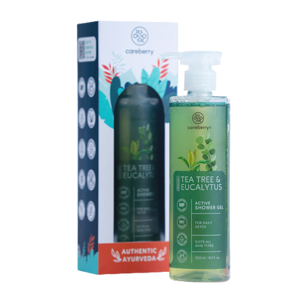 Careberry Organic Tea Tree Eucalyptus Oil Shower Gel