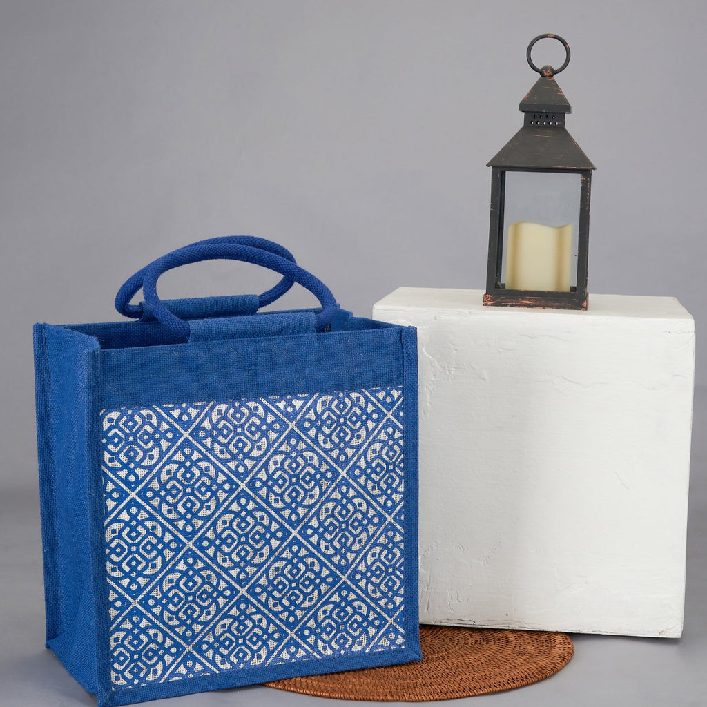 Jute Cottage Moroccan Print Zipper Lunch Bag