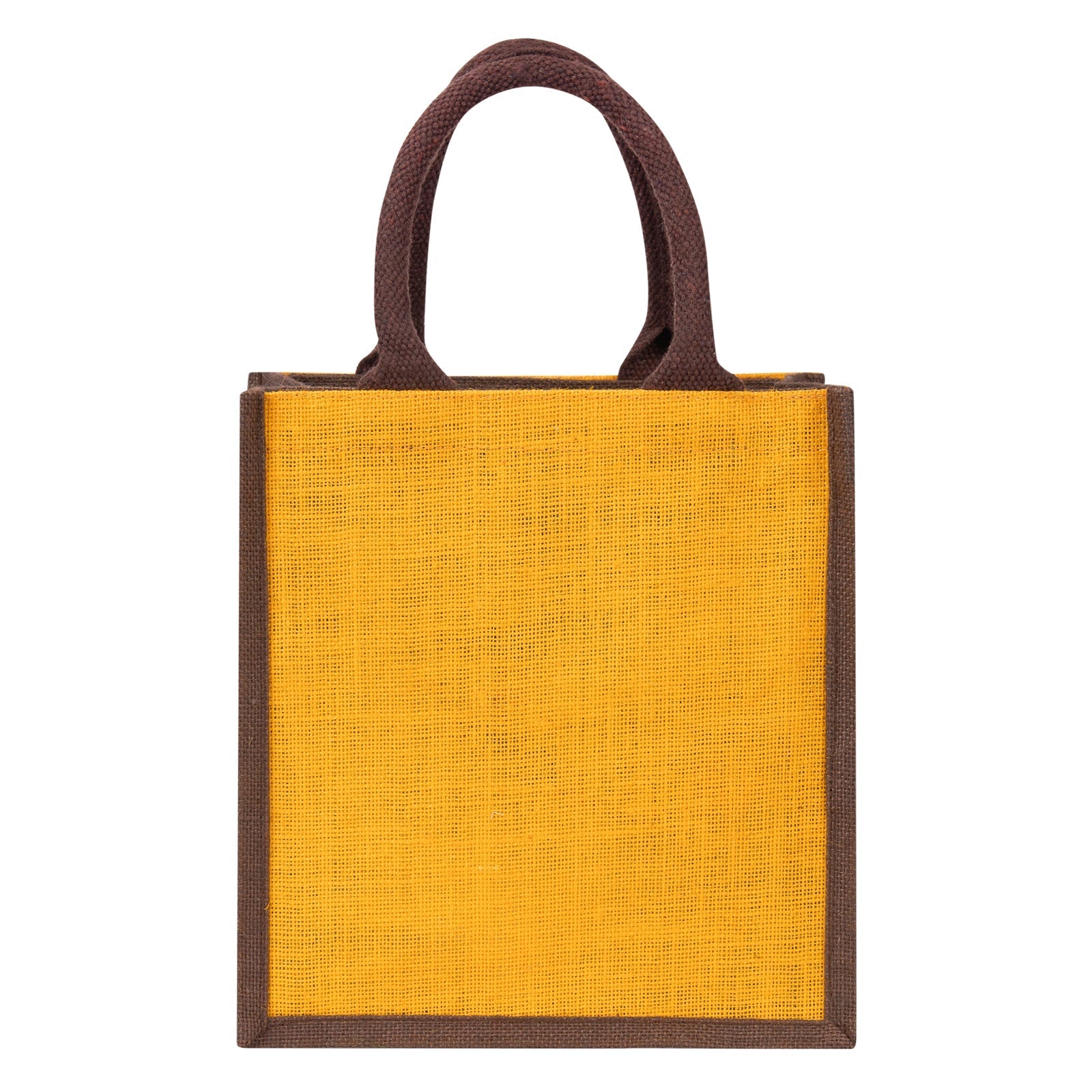 Jute Cottage Ambari Elephant Print Zipper Lunch Bag 100% Genuine Stylish Jute Bag
