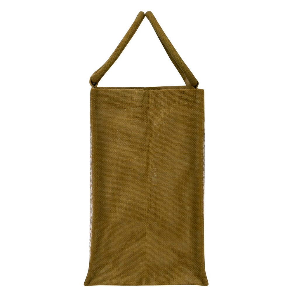 Jute Cottage Moroccan Print Zipper Lunch Bag 100% Genuine Jute