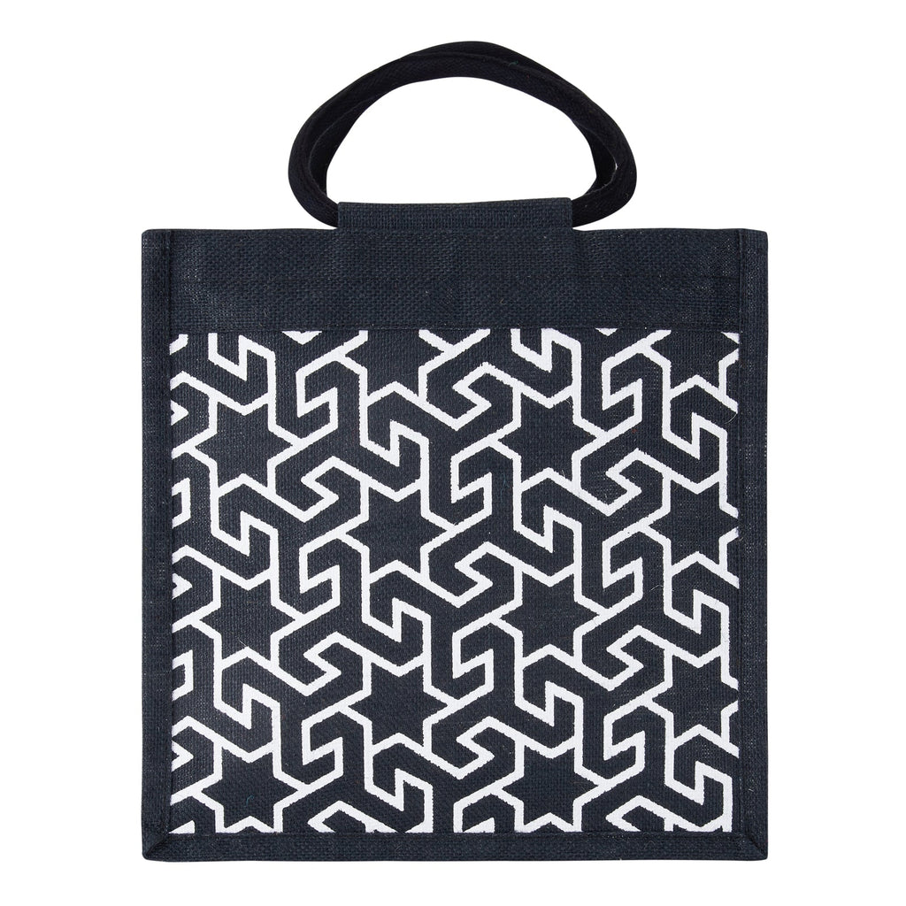 Jute Cottage Geometric Motif Print Lunch Zipper