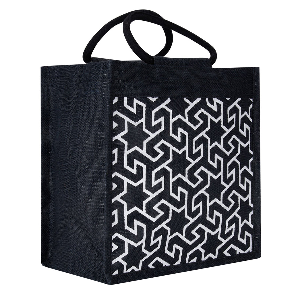 Jute Cottage Geometric Motif Print Lunch Zipper