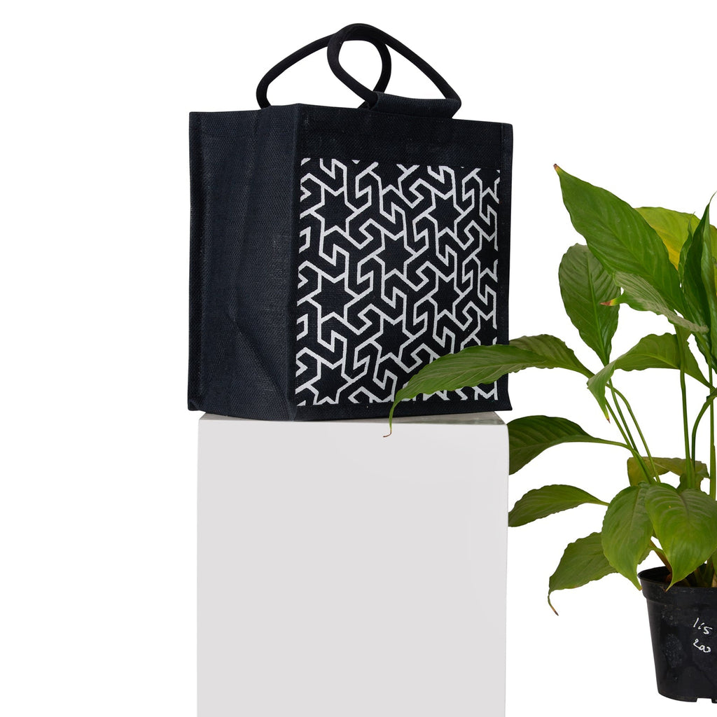Jute Cottage Geometric Motif Print Lunch Zipper